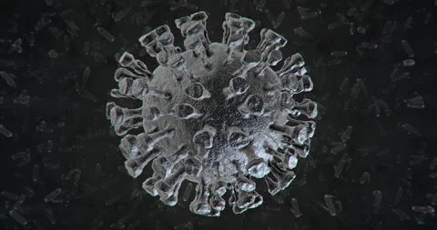 Coronavirus Close-up of virus or bacteria cells Stock Footage 124064717