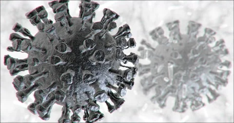 Coronavirus Close-up of virus or bacteria cells Stock Footage 124078432