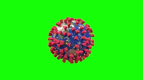 Coronavirus Concept Earth Rotating on Green Screen Pandemic Global Health Crisis Stock Footage 336599210