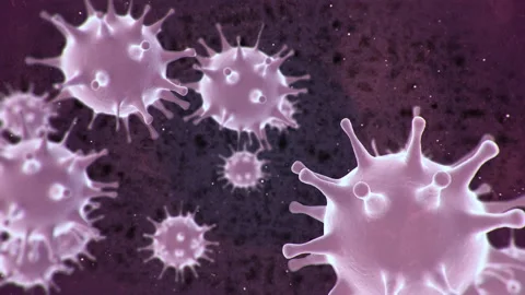 Coronavirus concept. Infected virus inside the blood. 스톡 동영상 161477173