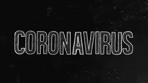 Coronavirus concept written on blackboard Stock Footage 146204324