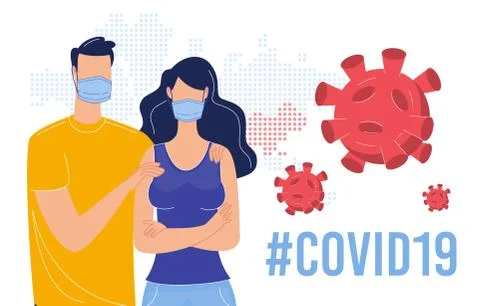 Coronavirus Contamination Prevention Flat Vector Stock Illustration