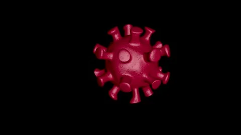 Coronavirus (Covid 19) 3d model. The realistics medical animation. Stock Footage 154888285