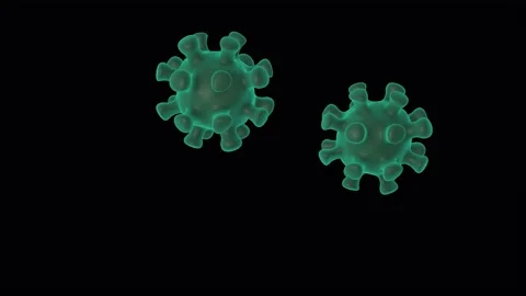 Coronavirus (Covid 19) 3d model. The realistics medical animation. Stock Footage 155354409