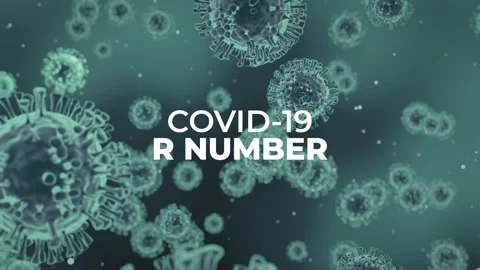 Coronavirus COVID-19 3D Rendering R Number Blue Stock Footage 132797803