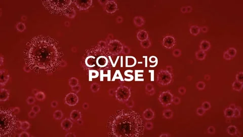 Coronavirus COVID-19 3D Rendering Lockdown Easing Phase 1 Red Stock Footage 132798012