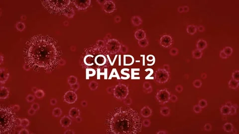 Coronavirus COVID-19 3D Rendering Lockdown Easing Phase 2 Red Stock Footage 132798109