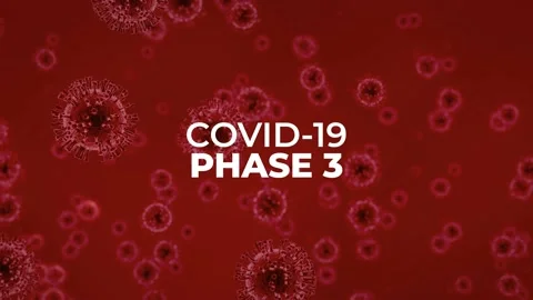 Coronavirus COVID-19 3D Rendering Lockdown Easing Phase 3 Red Stock Footage 132798194