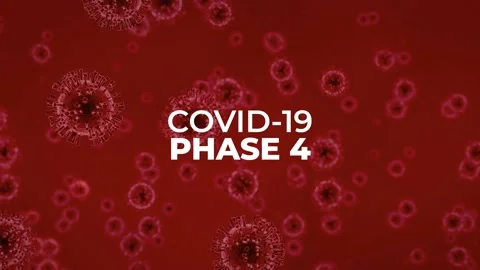 Coronavirus COVID-19 3D Rendering Lockdown Easing Phase 4 Red Stock Footage 132798242