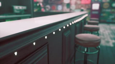 Coronavirus COVID-19 and Empty small local bar and restaurant Stock Illustration