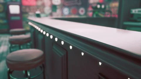 Coronavirus COVID-19 and Empty small local bar and restaurant Stock Illustration