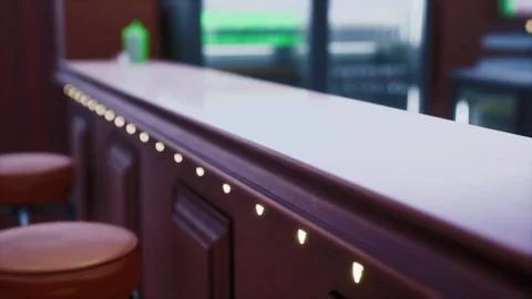 Coronavirus COVID-19 and Empty small local bar and restaurant Stock Illustration
