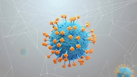 Coronavirus, Covid-19, Background loop, Virus Stock-Footage 126655892