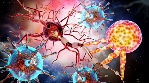 Coronavirus COVID-19 concept attacking nervous system Stock Footage 128147500