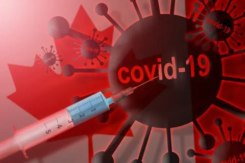 Coronavirus. COVID-19, coronavirus in Canada Stock Illustration