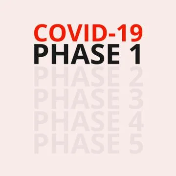 Coronavirus COVID-19 Lockdown Phase 1 Stock Illustration