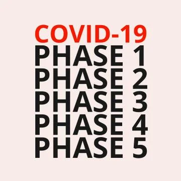 Coronavirus COVID-19 Lockdown Phase 5 Stock-Illustration