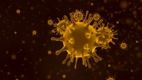 Coronavirus Covid-19. Microscope virus close up. 3d rendering. Stock Footage 171544738