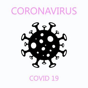 Coronavirus COVID-19 molecule. Deadly 2019-nCov virus on white background Stock Illustration
