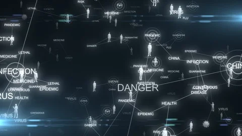 Coronavirus COVID-19 outbreak spread of virus between people social distancing Stock Footage 126493892