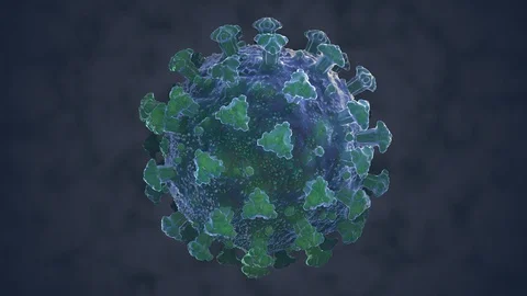 Coronavirus COVID-19 realism microscope 4K Stock Footage 128467595
