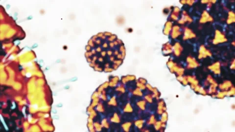 Coronavirus COVID-19 realistic 3D animation. Stock Footage 144928743
