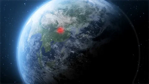 Coronavirus Covid-19 spreading on the map Stock Footage 126887693