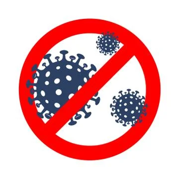 Coronavirus Covid 19 stop vector icon. Coronavirus 2019 nCov, virus epidemic  Illustrazione stock