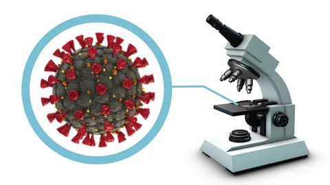 Coronavirus Covid19 Cell Virus outbreak medical animation Blood test.SARS Stock Footage 129291370