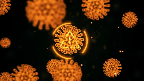 Coronavirus covid19 pathogen inside infected organism. Virus under microscope Stock Footage 264987761