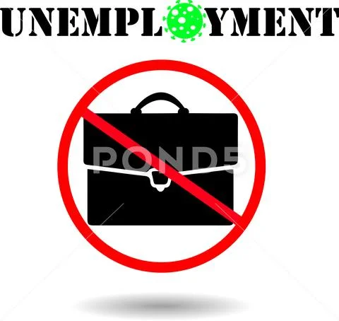 Coronavirus COVID19 unemployment situation icon vector illustration Stock Illustration