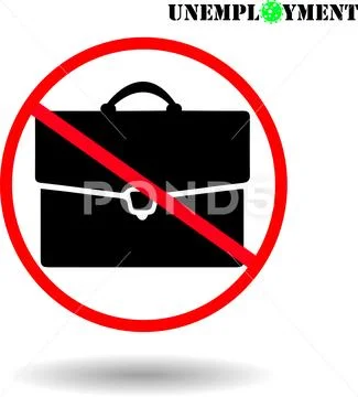Coronavirus COVID19 unemployment situation icon vector illustration Stock Illustration
