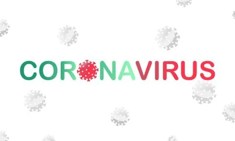 Coronavirus covid19 virus background flat in modern colour design concept. EP Stock Illustration