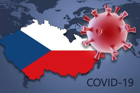 Coronavirus in Czech Republic Stock Illustration