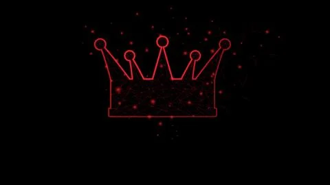 Coronavirus danger concept. Crown from triangles and luminous points. Backg.. Stock Illustration