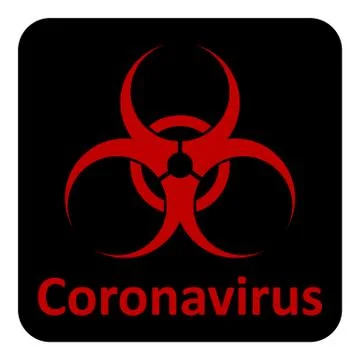 Coronavirus danger sign Stock Illustration