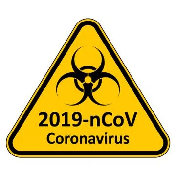 Coronavirus danger sign. Illustrazione stock
