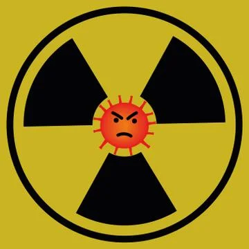 Coronavirus danger warning symbol, vector file Stock Illustration