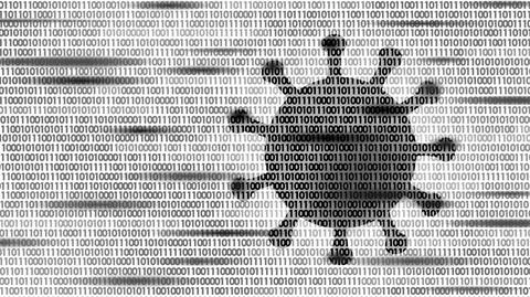 Coronavirus data flow numbers art concept. Pandemic COVID virus IT safe blue イラスト素材
