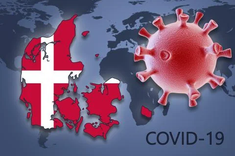 Coronavirus in Denmark Stock Illustration