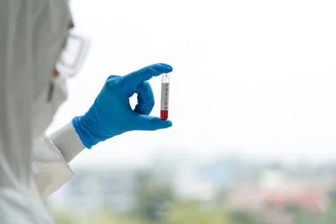 Coronavirus disease 2019 testing process in a laboratory. Stock Photos