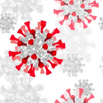 Coronavirus disease outbreak seamless vector pattern Stock Illustration