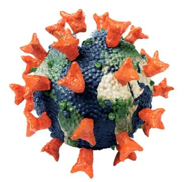 Coronavirus with earth map Stock Photos