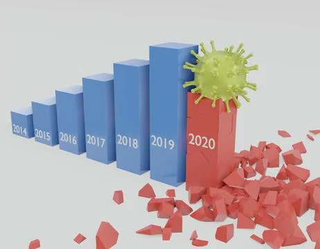 Coronavirus Economic Collapse 스톡 일러스트