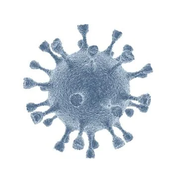 Coronavirus in an electron microscope Illustrazione stock