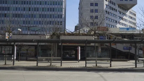 Coronavirus, Empty BUS stops, no passengers. Stock Footage 126575110