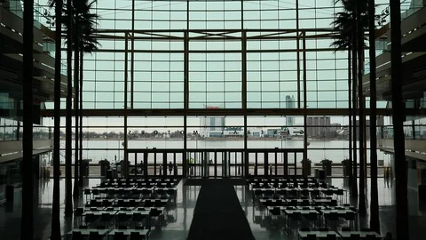 Coronavirus Empty During Quarantine GM Renaissance Center in Detroit USA 스톡 동영상 127240966