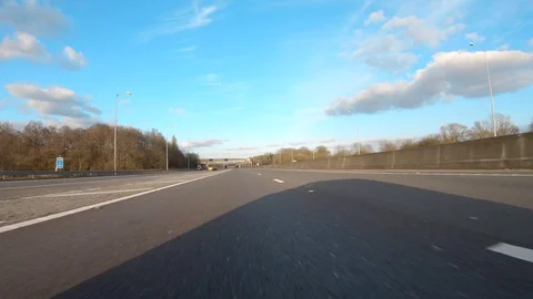 Coronavirus empty motorway Stock Footage 127579896