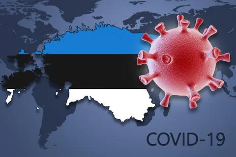 Coronavirus in Estonia Stock Illustration