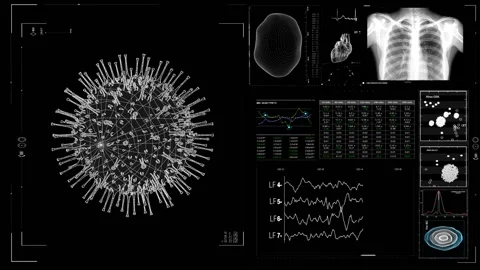 Coronavirus Examination Data  Video stock 221029693